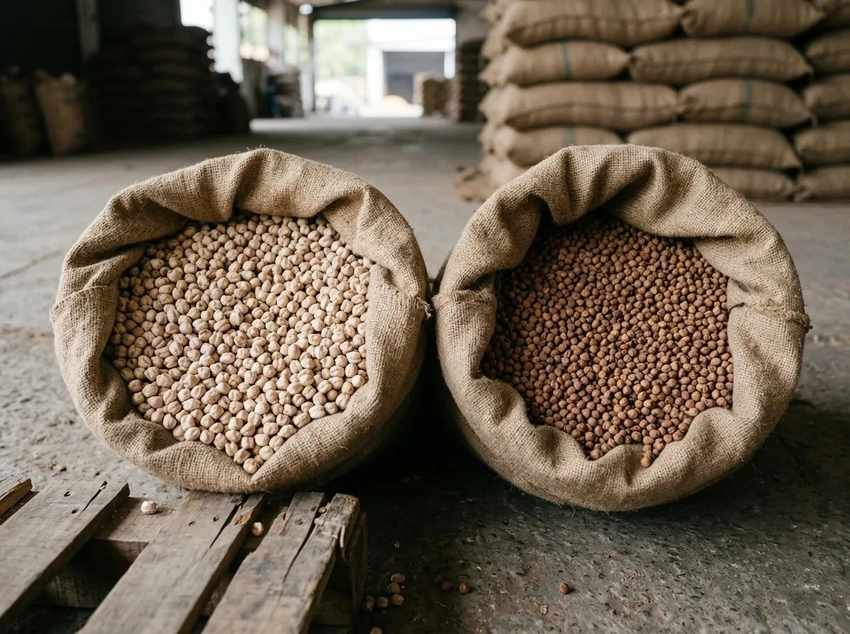 Chickpeas (Chana) prepared for bulk supply